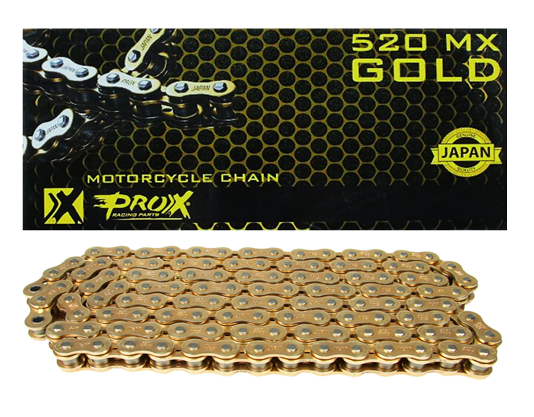 [07.RC520120CG] Cadena 520H 120L MX Dorada Profesional ProX